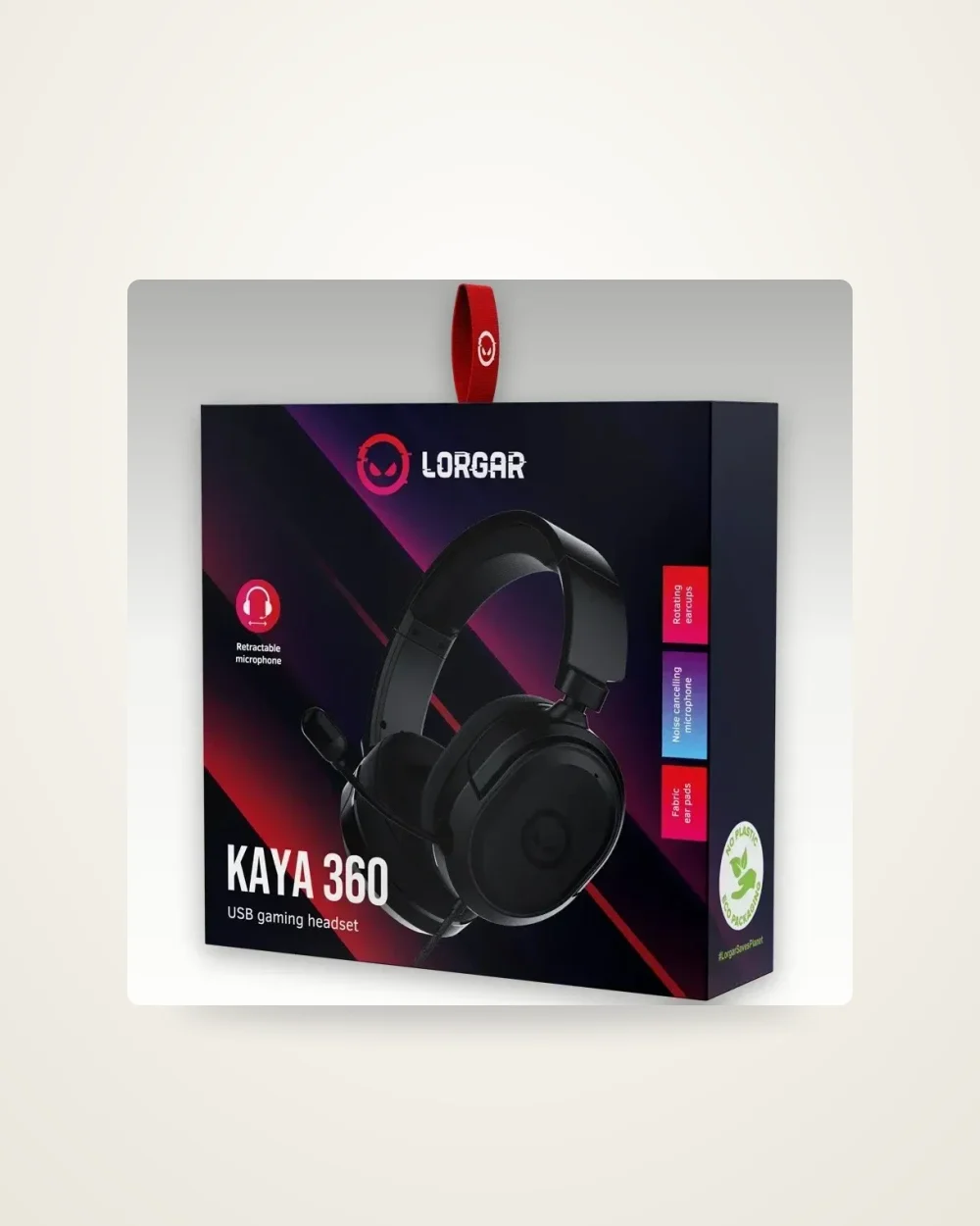 Lorgar Kaya 360 USB Gaming Headset Black