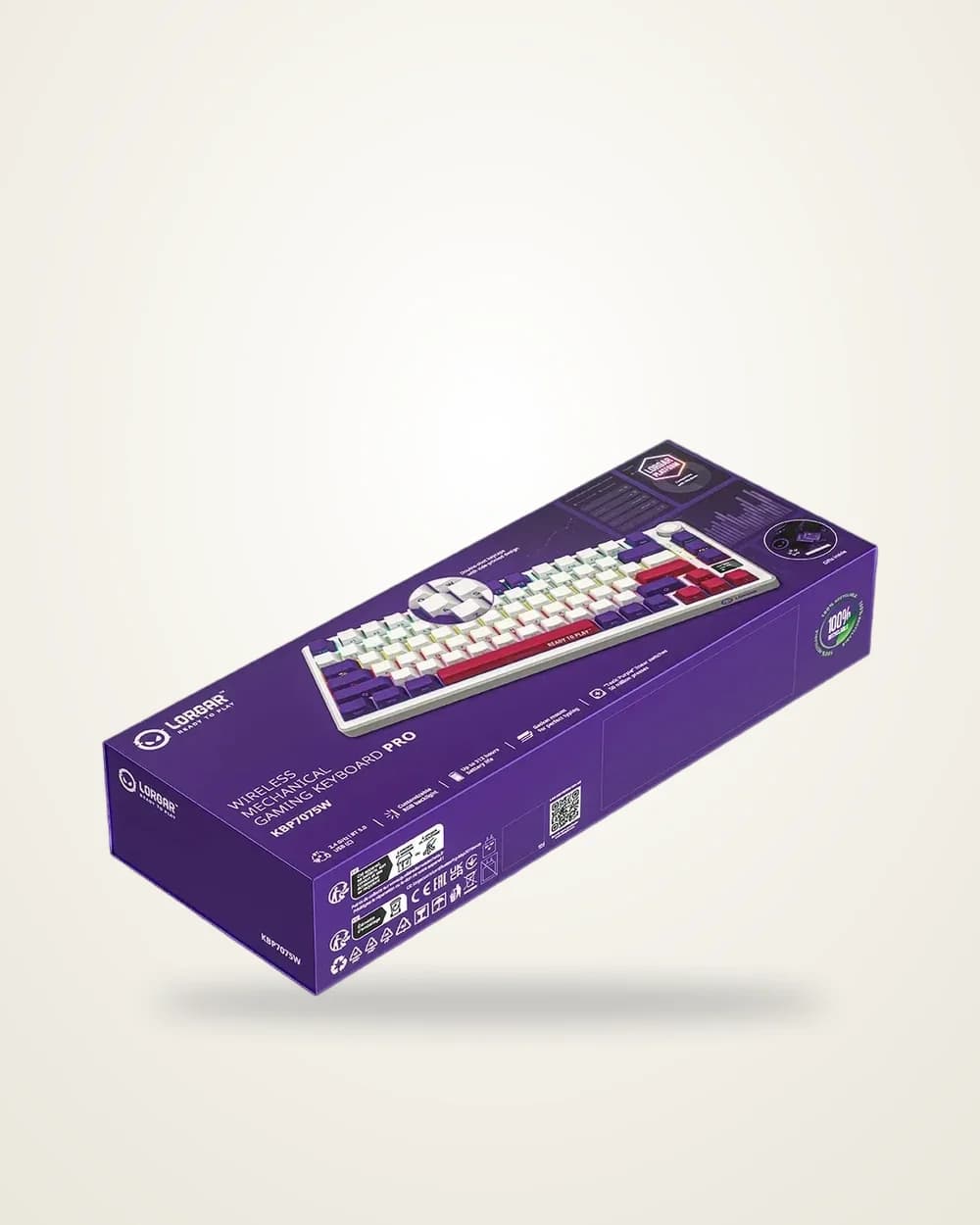Lorgar Wireless Mechanical Keyboard Pro KBP7075W-WT-US