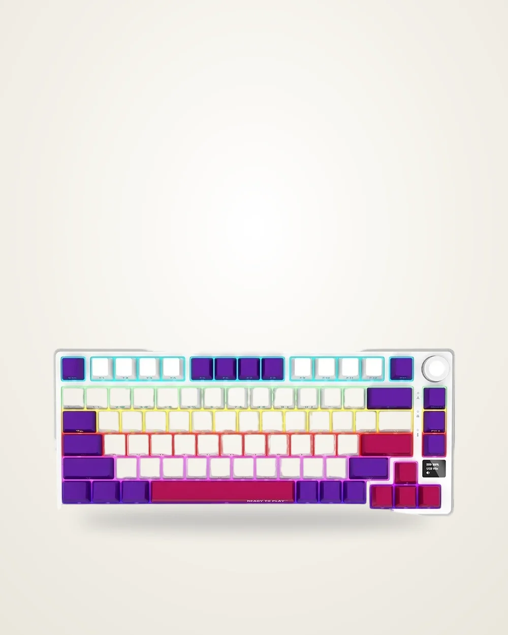 Lorgar Wireless Mechanical Keyboard Pro KBP7075W-WT-US, image 3