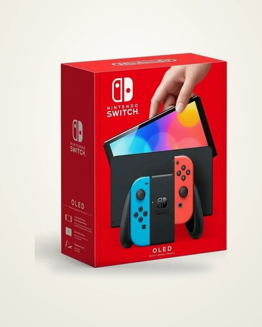 Nintendo Switch OLED Console Neon Blue and Neon Red