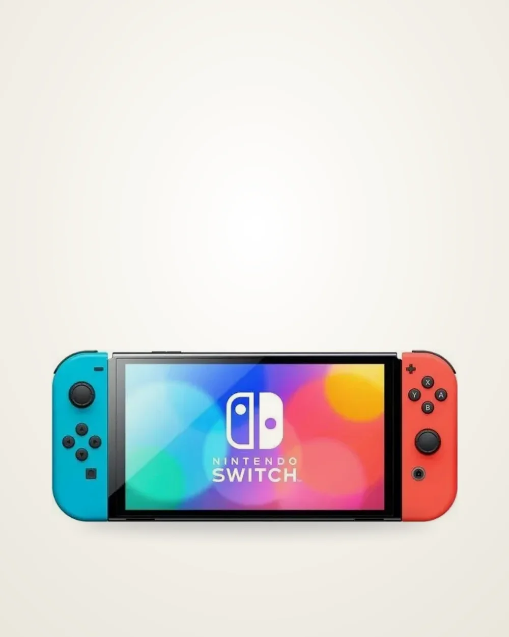 Nintendo Switch OLED Console Neon Blue and Neon Red, image 2