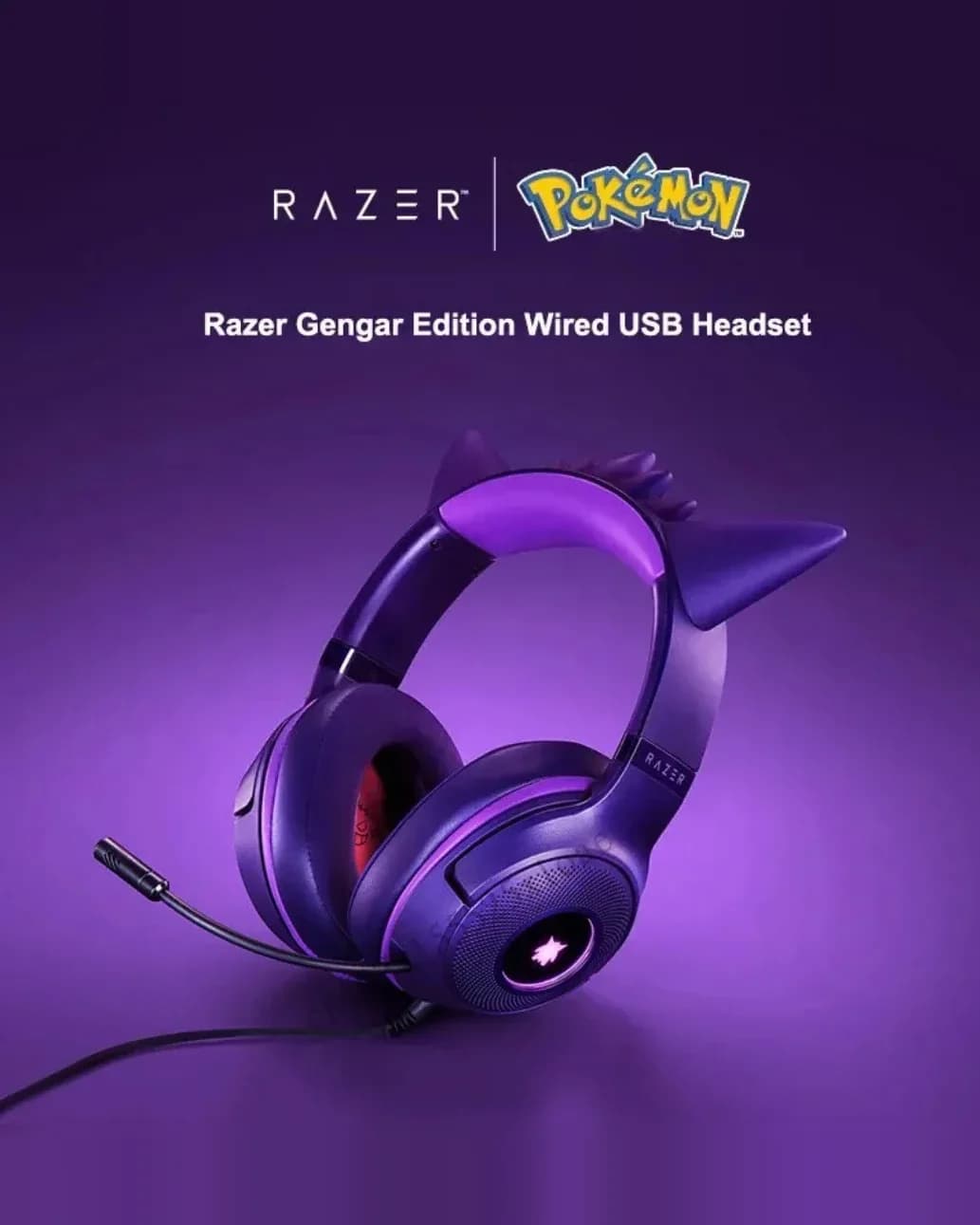 Razer Kraken Kitty V2: Gengar Edition, image 2