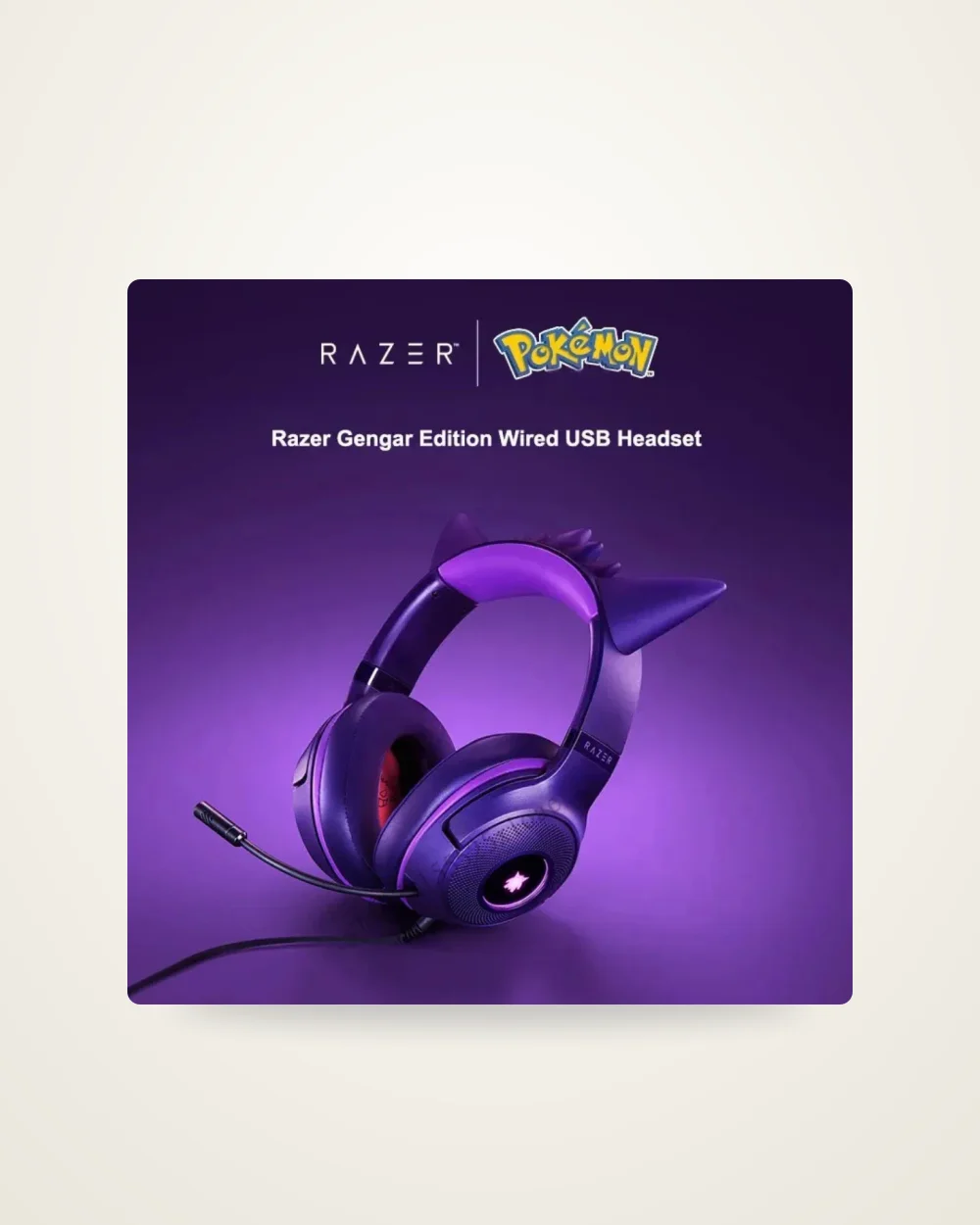 Razer Pokemon Kraken Kitty V2 Gengar USB Headset, image 2