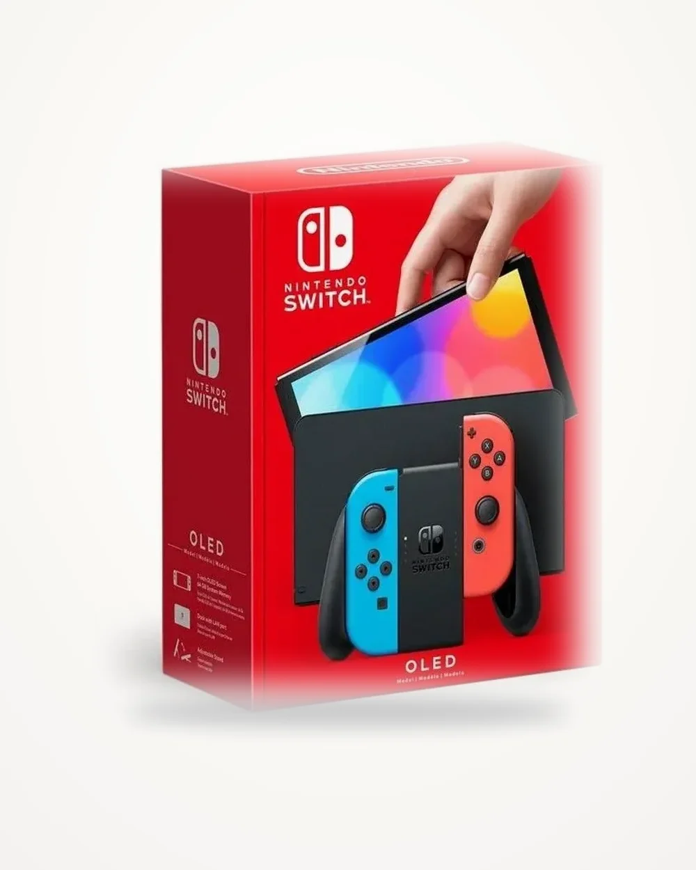 Nintendo Switch OLED Console Neon Blue and Neon Red