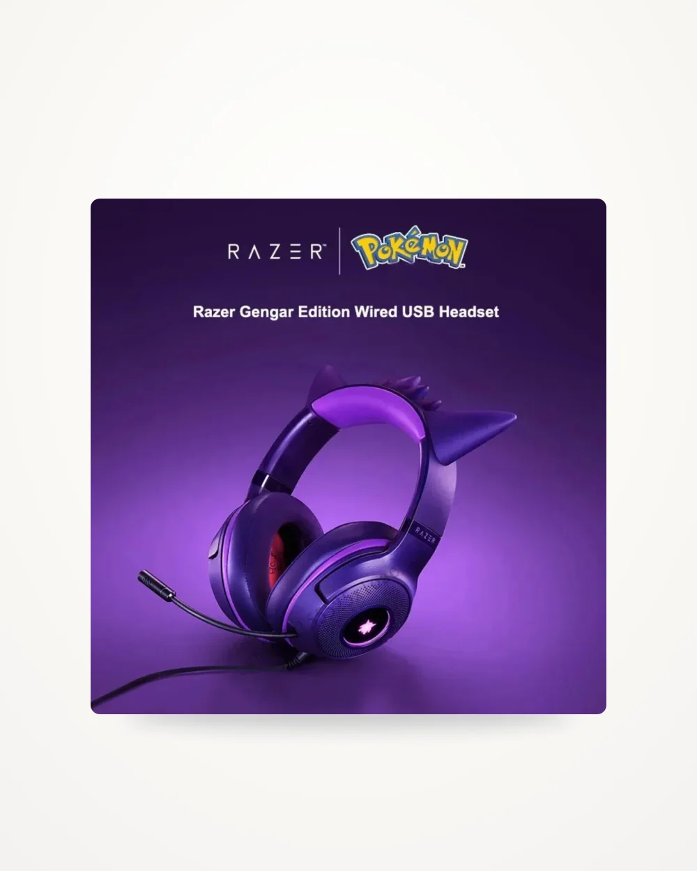 Razer Pokemon Kraken Kitty V2 Gengar USB Headset, image 2