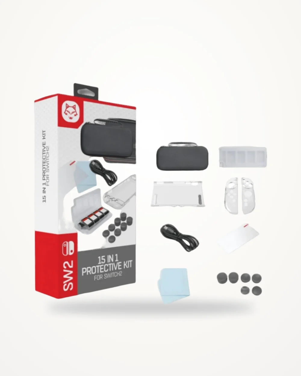 SW2 15 in 1 Protective Case for Nintendo Switch 2